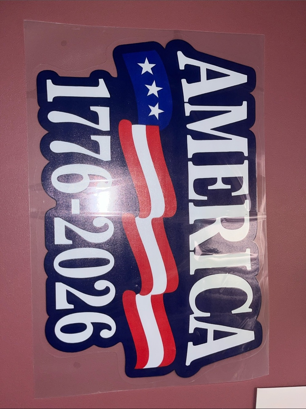 2-America 1776-2026 Patriotic Sticker - Red, White & Blue